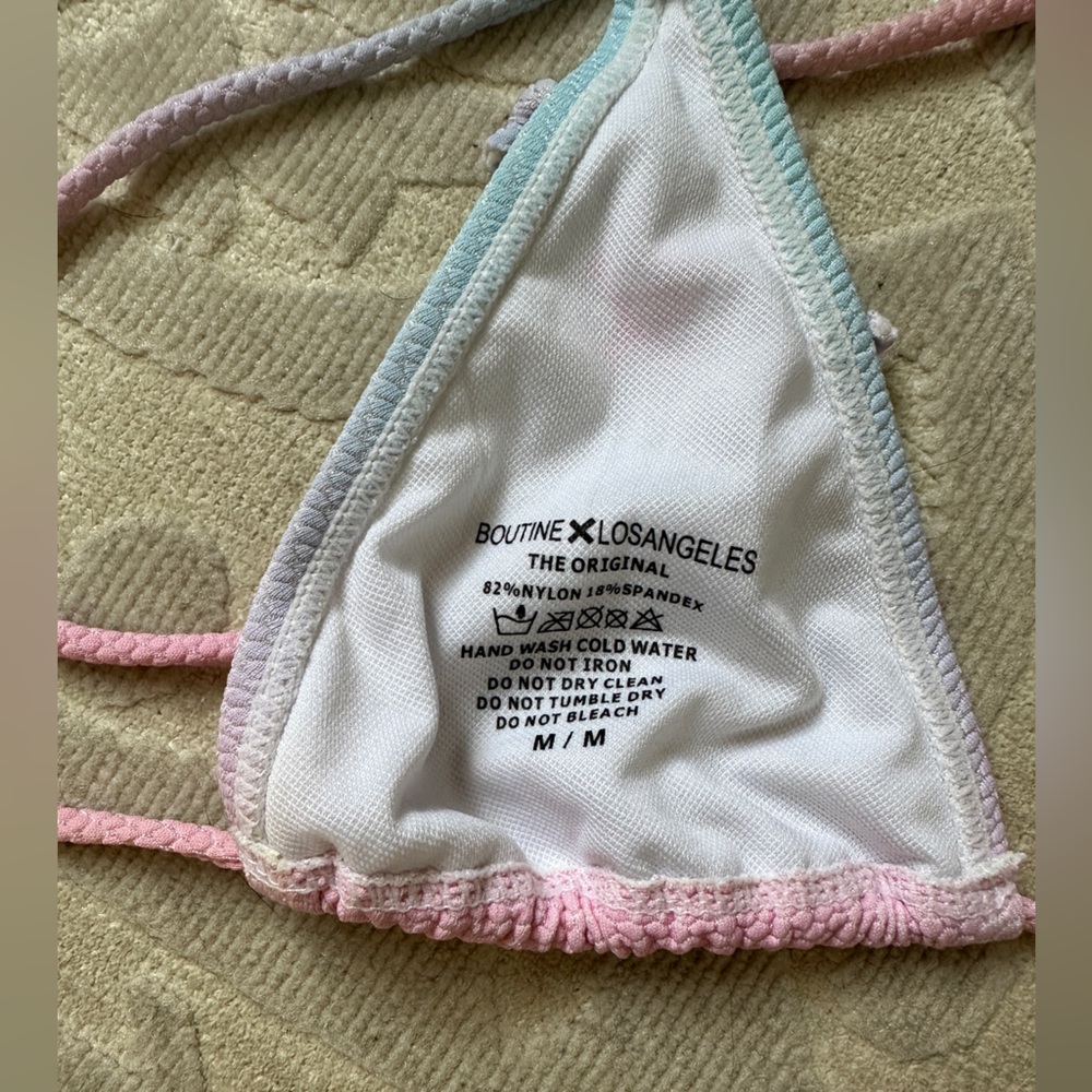 Boutine LA Pink and Light Blue Ombre- Bikini Set -medium top/small - Picture 9 of 14